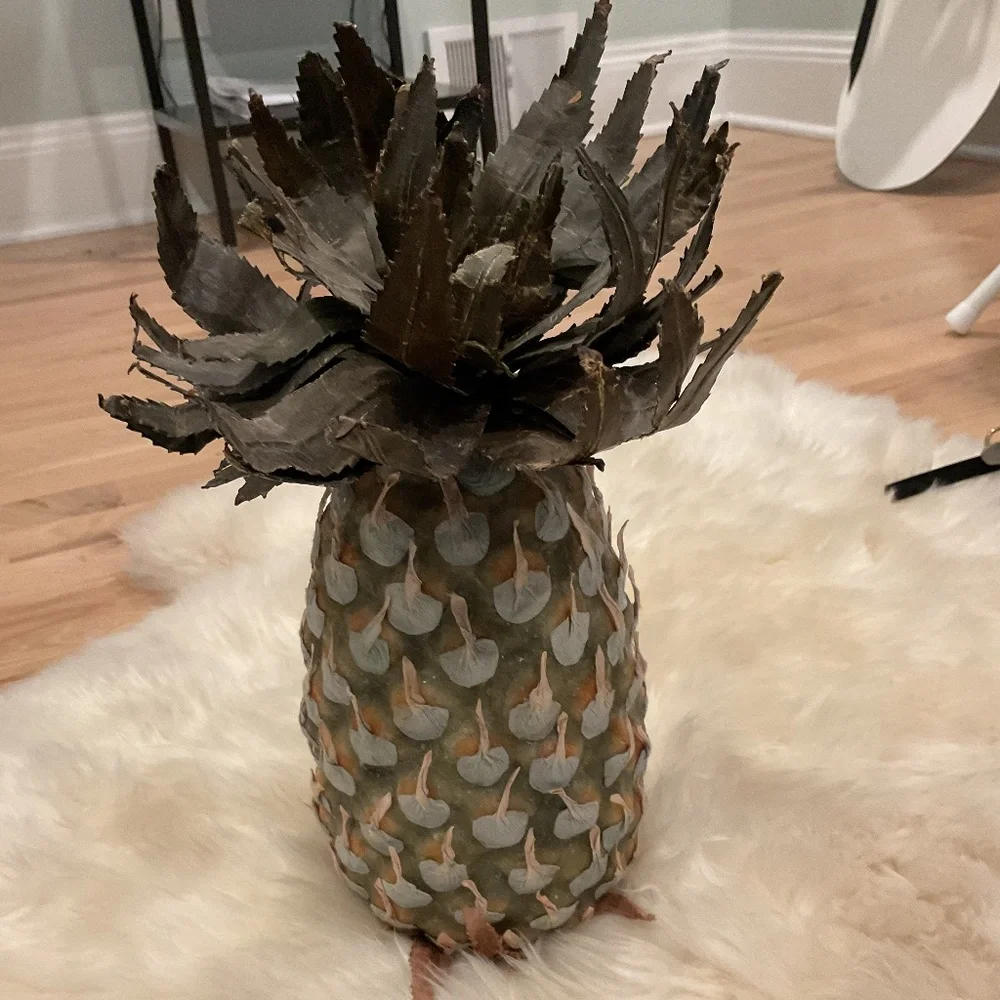 Vintage Faux Pineapple Tropical Fruit Realistic Food Staging